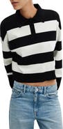 MANGO Stripe Polo Sweater