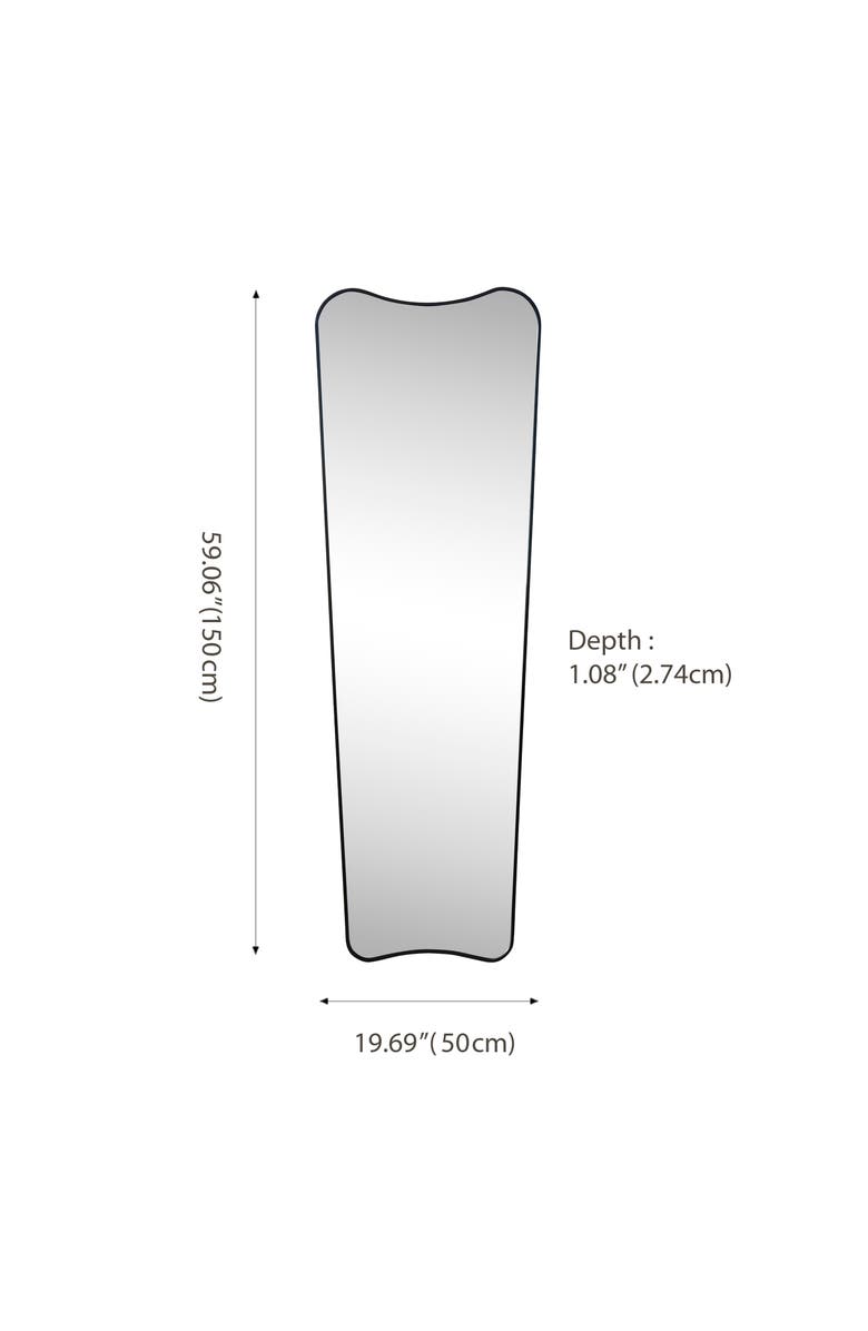 JONATHAN Y Alfie Rectangular Metal Framed Wall Mounted Full-Length Mirror, Alternate, color,