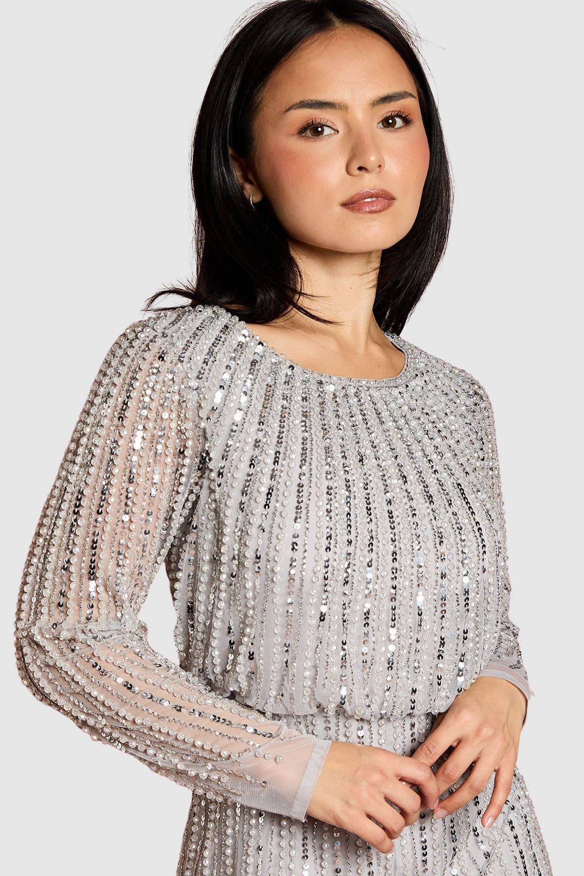 Petite Party Sequin Midi Dress - image 2