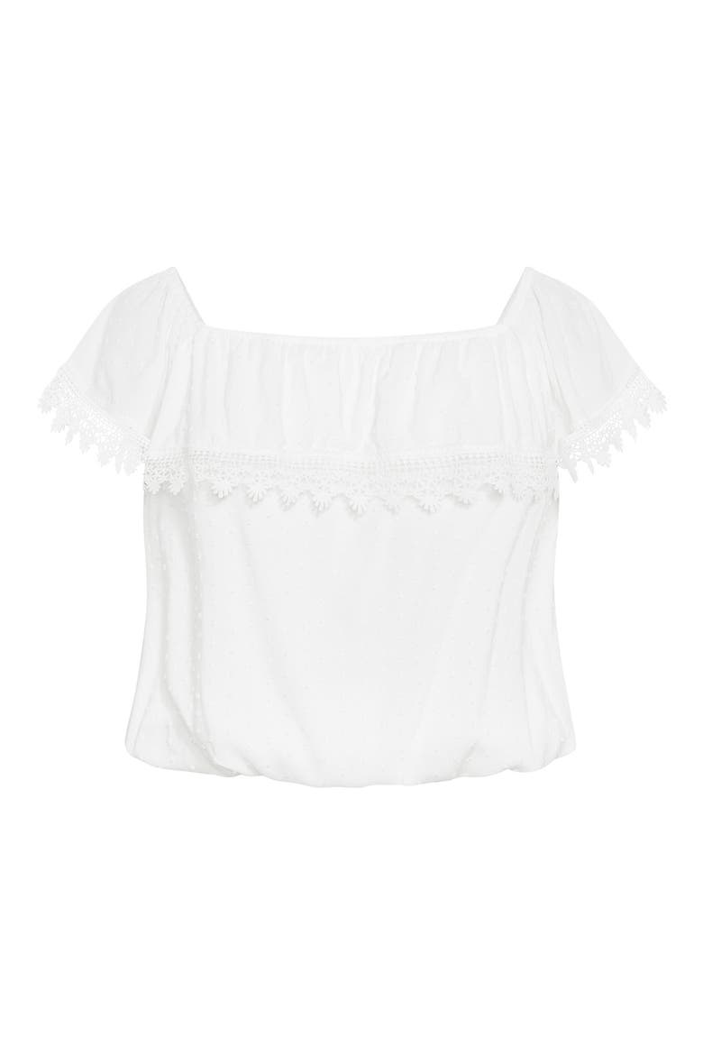 Sara Off the Shoulder Short Sleeve Top, Alternate, color, IVORY