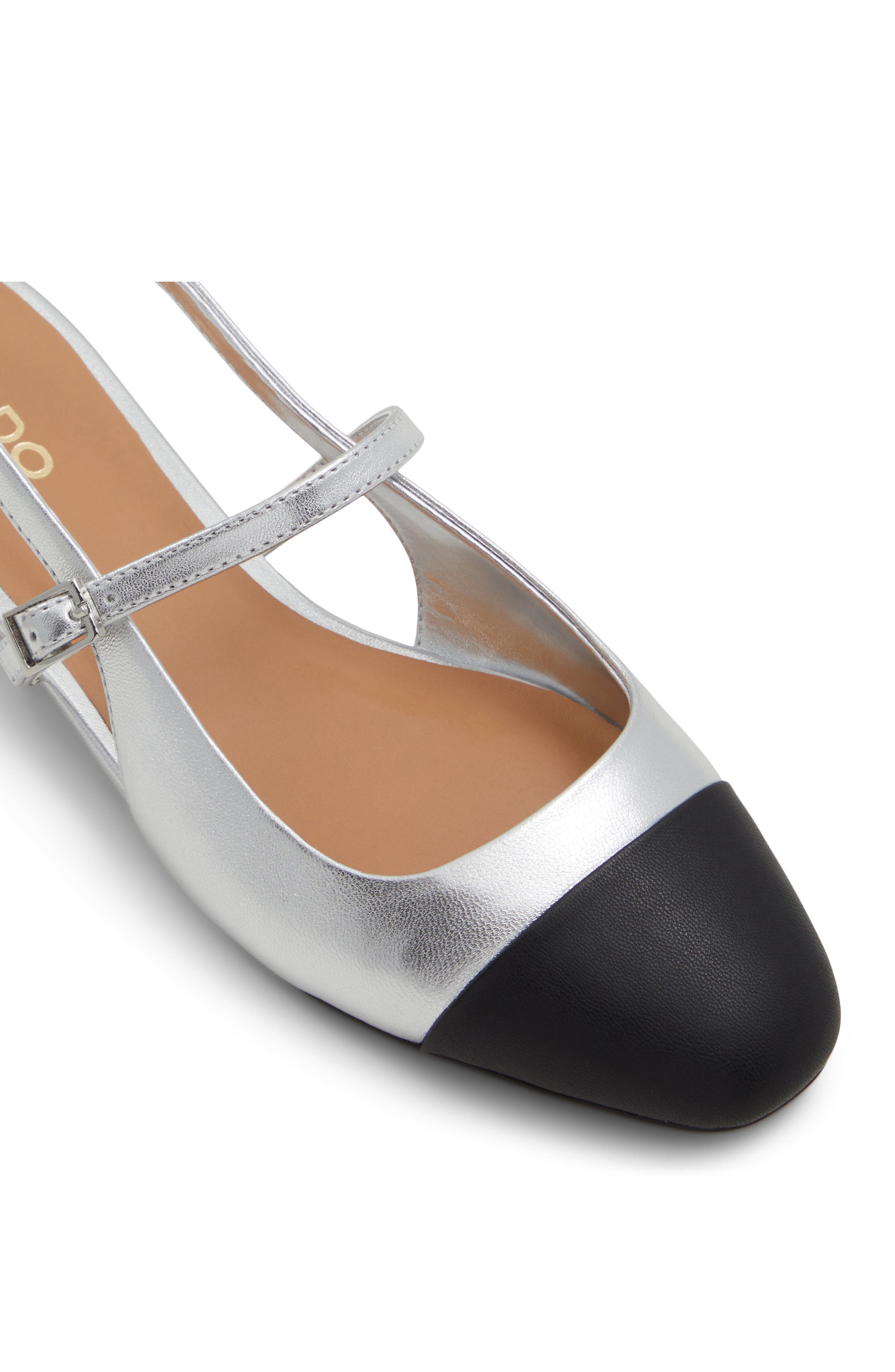 ALDO Sadey Slingback Mary Jane Cap Toe Flat, Alternate, color, 