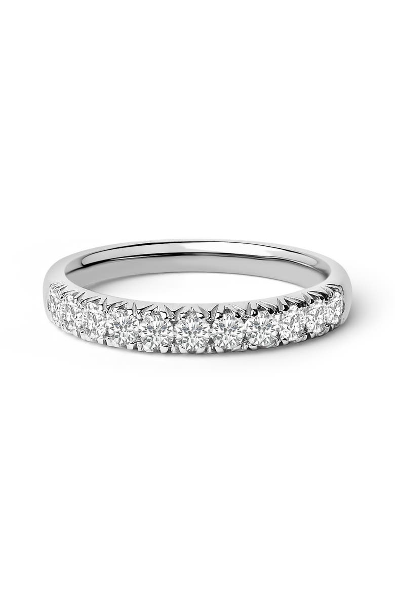 14K Gold 1/2 Cttw Round Diamond 11 Stone Classic Band, Main, color, White