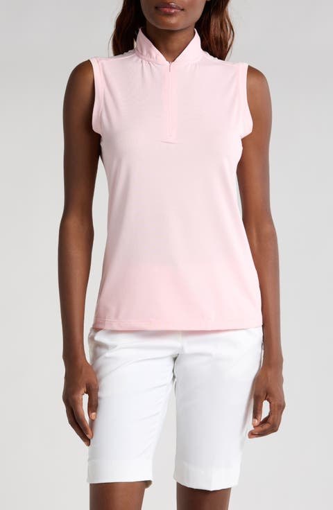 Brynn Sleeveless Half Zip Polo
