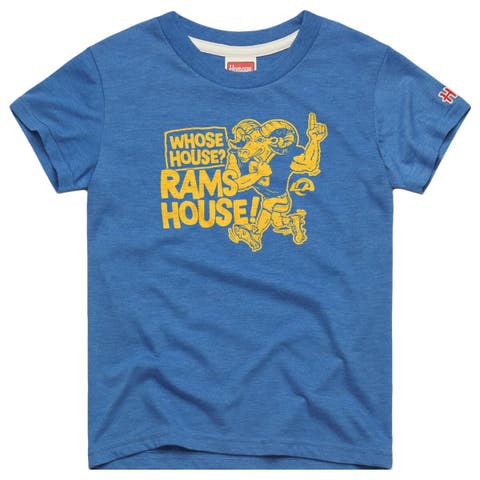 Youth Homage  Royal Los Angeles Rams Whose House Mascot Tri-Blend T-Shirt