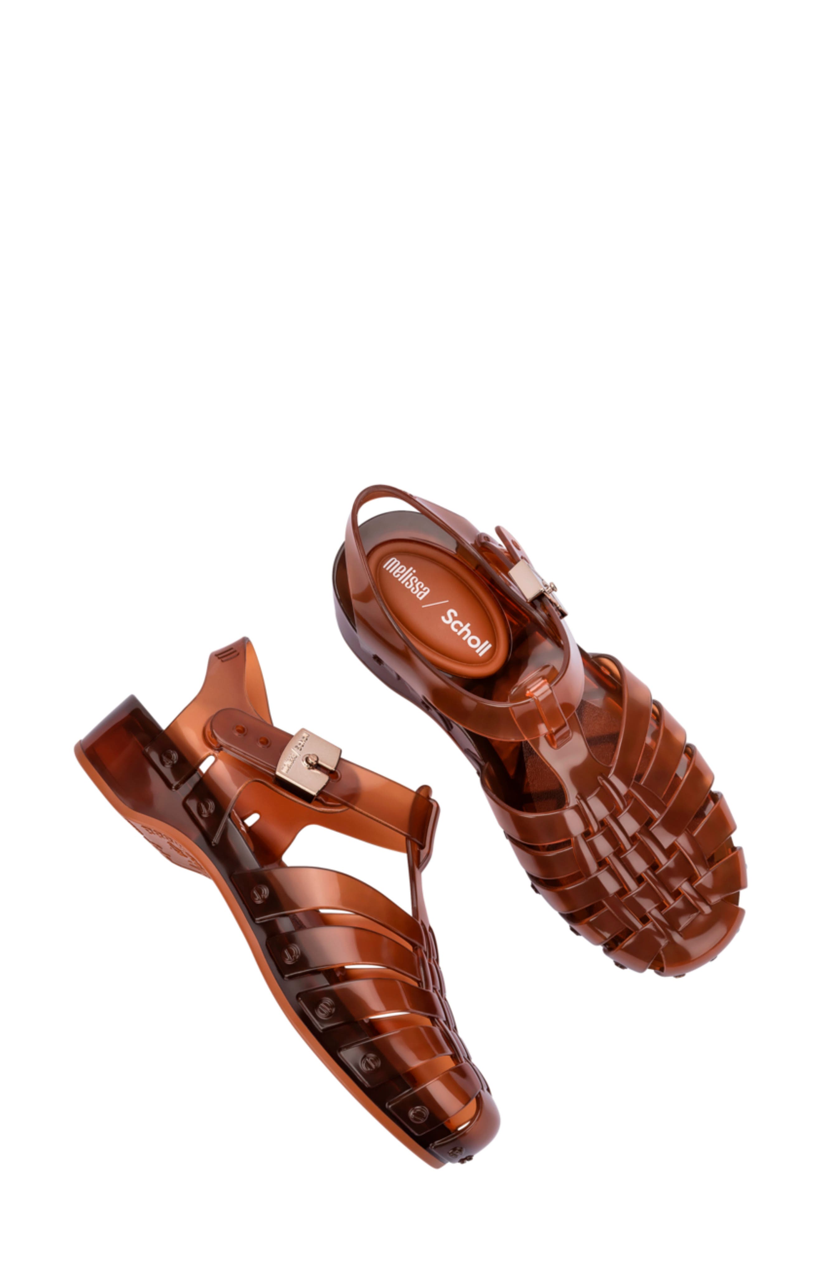 x Scholl Possession Pescura Ankle Strap Platform Fisherman Sandal, Alternate, color, BROWN