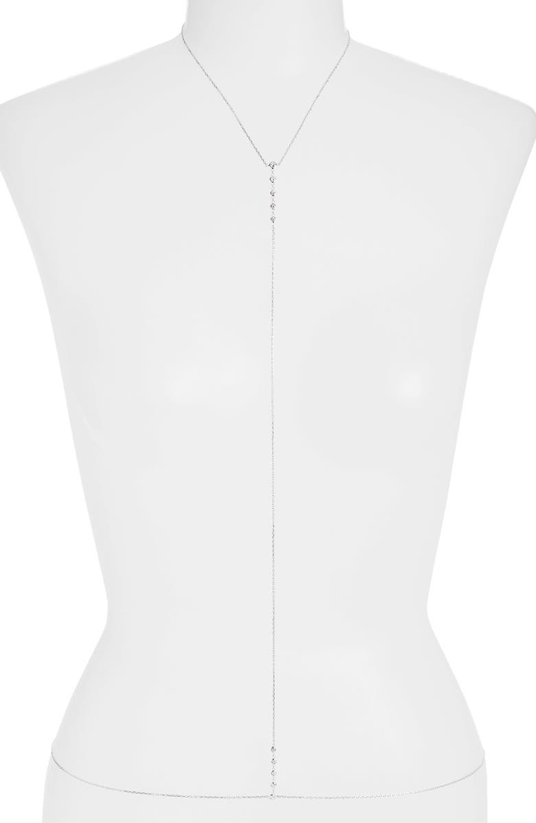 SHYMI Cubic Zirconia Body Chain, Main, color, Silver