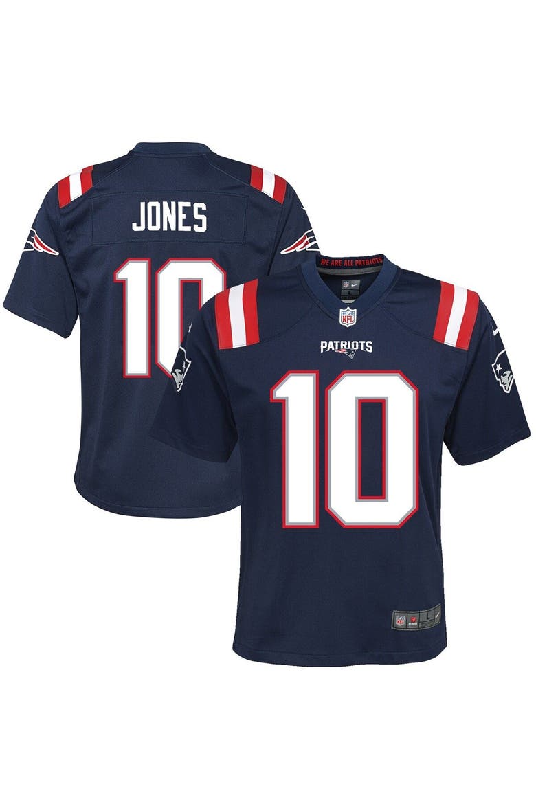 Youth Nike Mac Jones Navy New England Patriots Game Jersey, Main, color, Navy