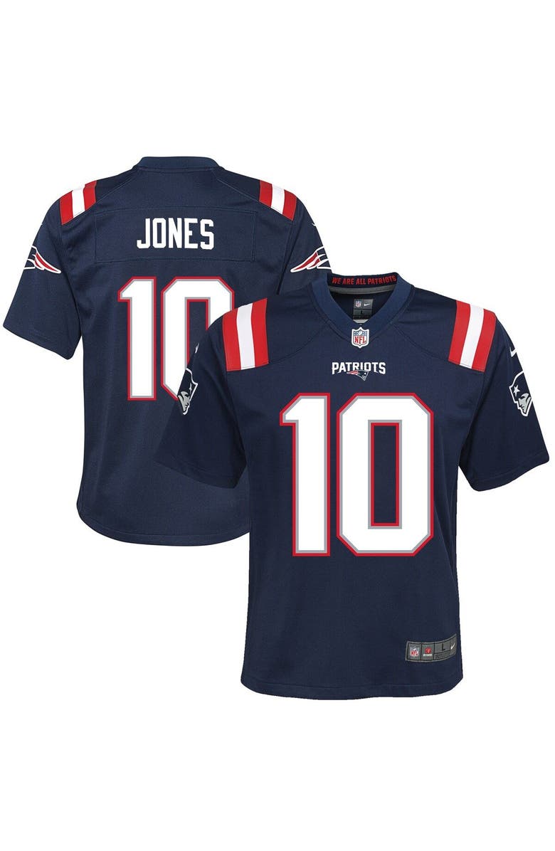 Nike Youth Nike Mac Jones Navy New England Patriots Game Jersey, Main, color,