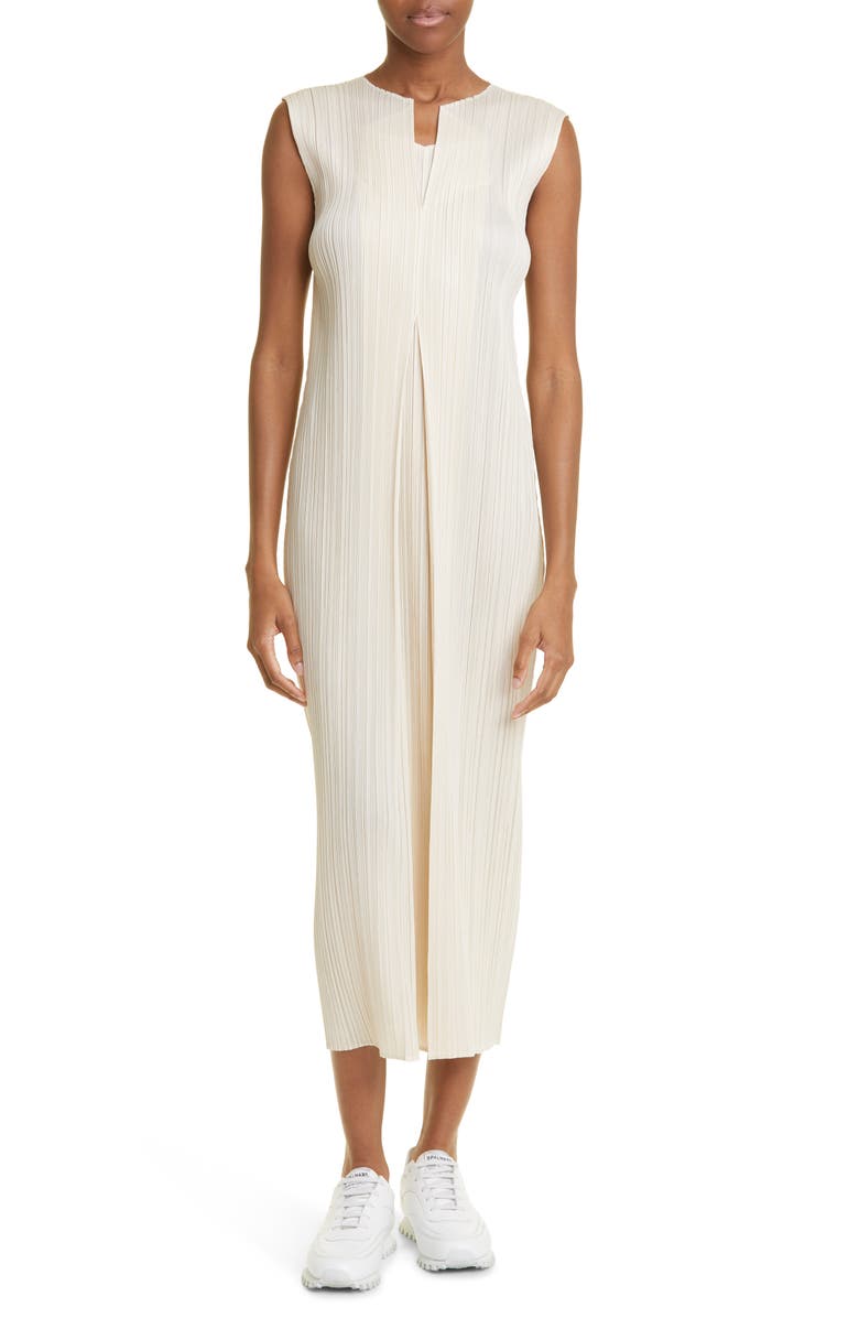 Pleats Please Issey Miyake Monthly Colors April Pleated Midi Dress, Main, color, 