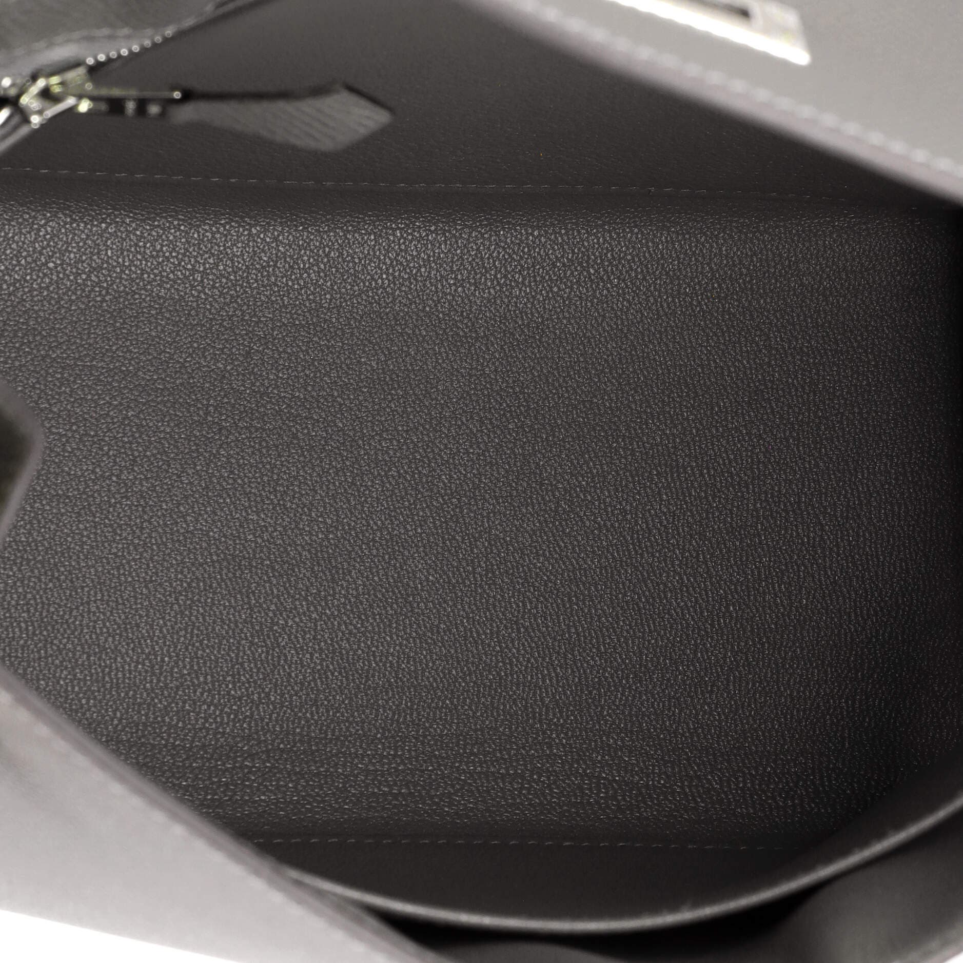 Pre-Owned Hermes Kelly Handbag Grey Epsom with Palladium Hardware 25, Alternate, color, Gris Meyer