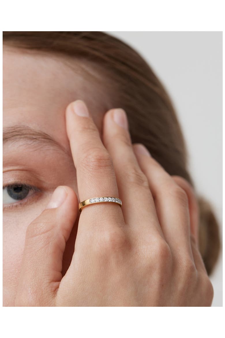 Essential Lab Grown Diamond Pavé Stacking Ring, Alternate, color, 18K GOLD VERMEIL / DIAMOND