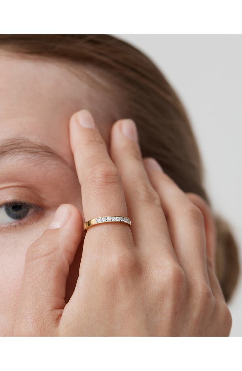 Monica Vinader Essential Lab Grown Diamond Pavé Stacking Ring, Alternate, color, 18K Gold Vermeil / Diamond