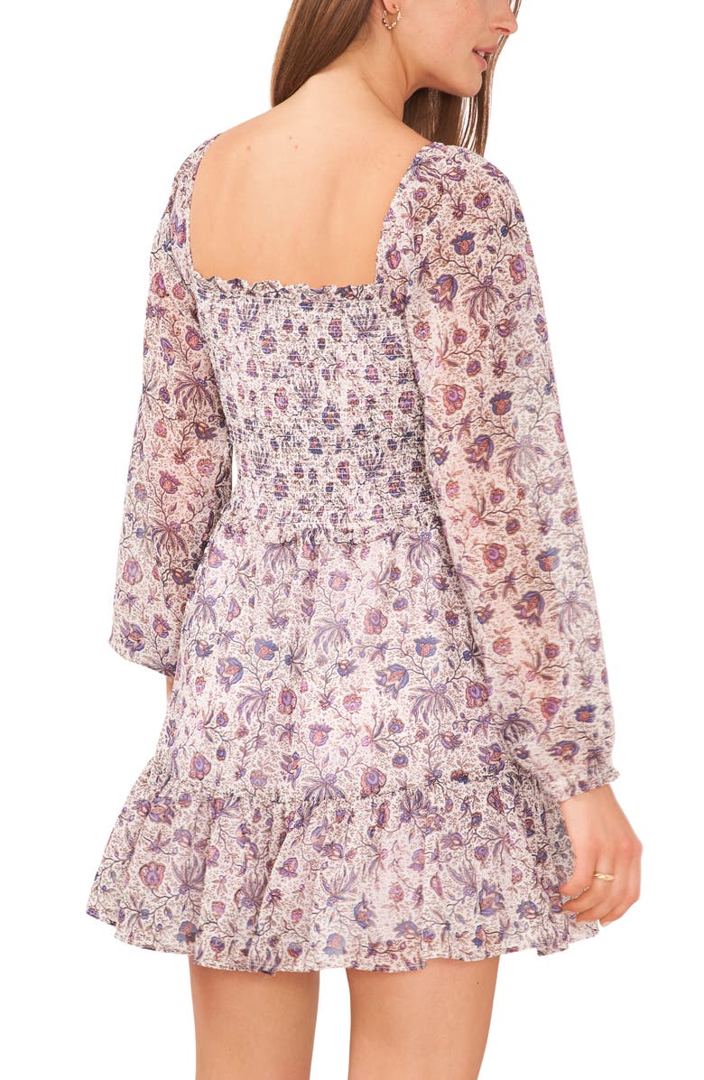 1.STATE Smocked Bodice Long Sleeve Minidress, Alternate, color,