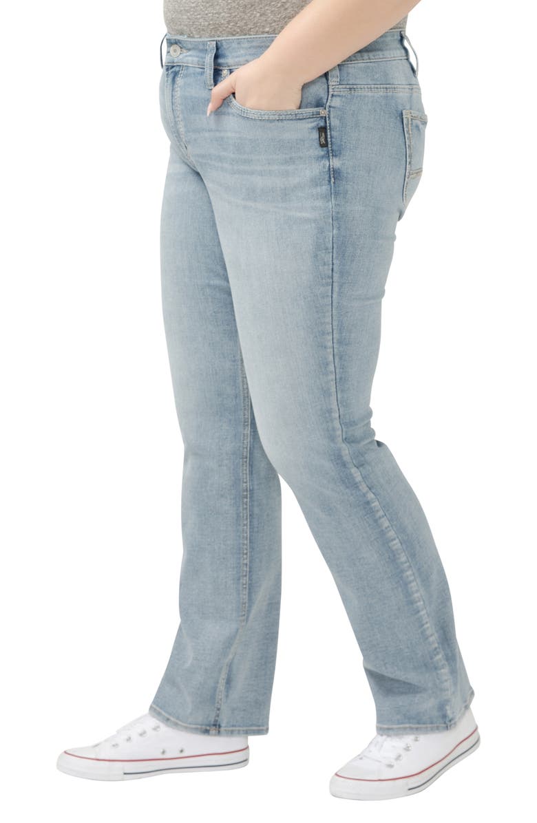 Silver Jeans Co. Suki Curvy Mid Rise Slim Bootcut Jeans, Alternate, color, Blue Grass