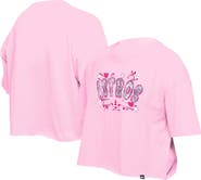 New Era Girls Youth New Era Light Pink Houston Astros Flip Sequin Team T-Shirt
