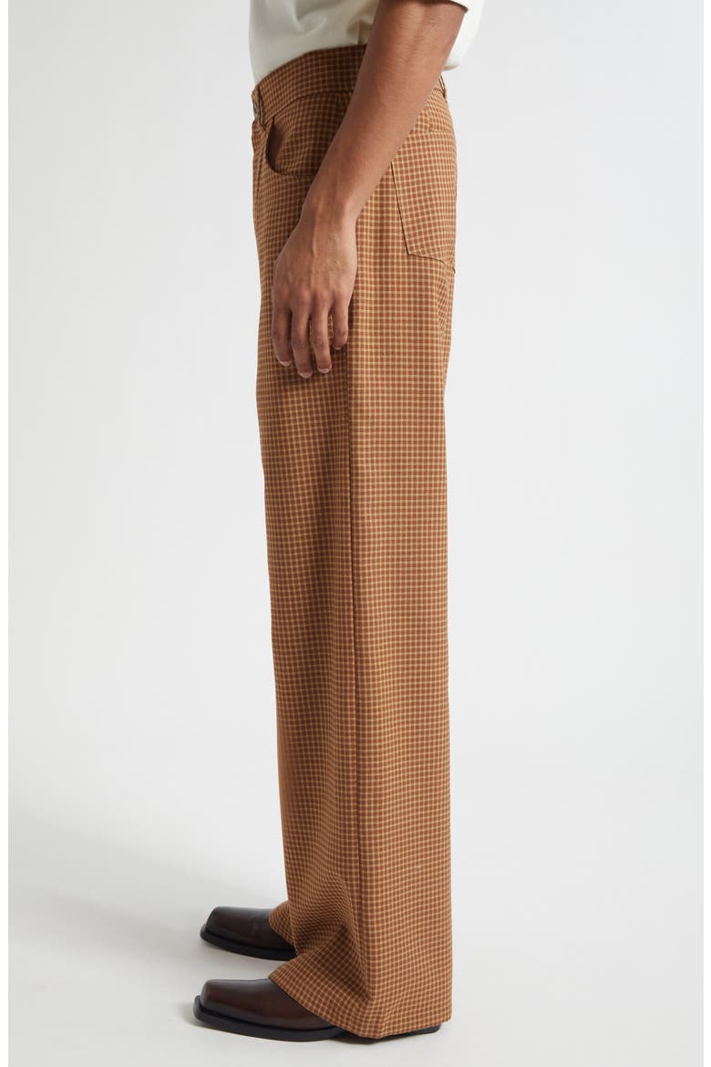 Ramon Check Wool Trousers, Alternate, color, FINE CHECK TAN