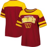 G-III 4HER BY CARL BANKS Women's G-III 4Her by Carl Banks Burgundy/Gold Washington Commanders Play the Ball T-Shirt