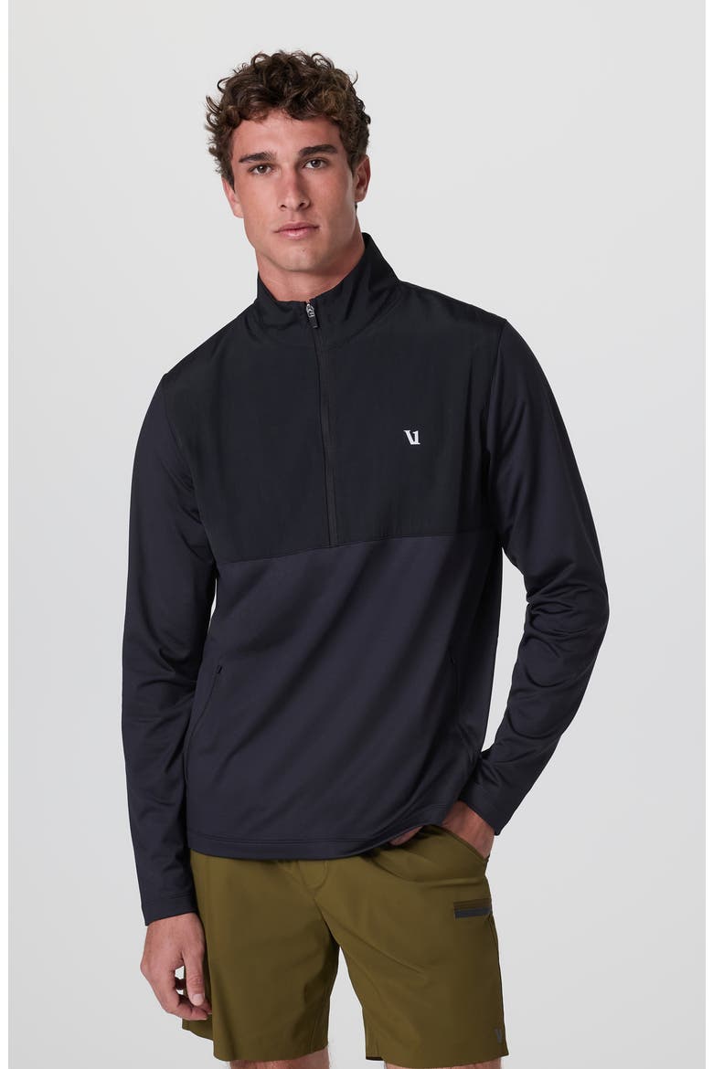 Sunday Element Half Zip Pullover, Alternate, color, BLACK