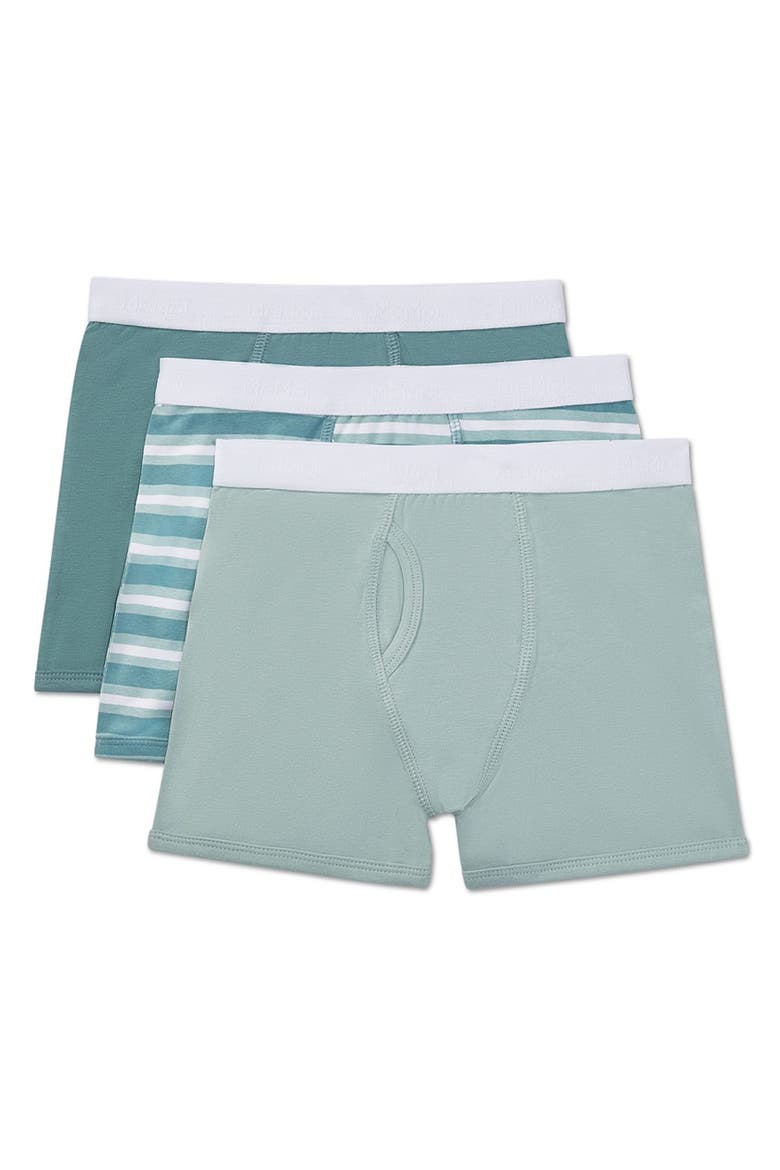 3 Pair Pack Plaid Multi Boxer Briefs, Main, color, Green Multi