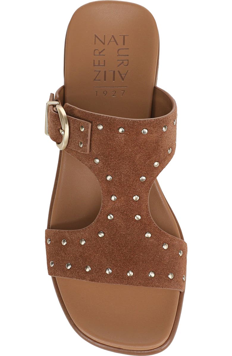 Naturalizer Studded Beach Slide Sandal, Alternate, color, Walnut Wake