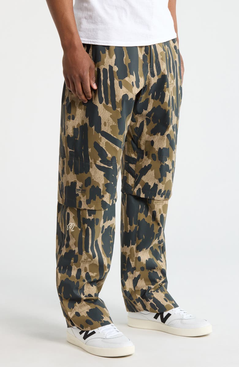 Malbon Golf Tour Divot Waterproof Pants, Alternate, color, Bark Camo