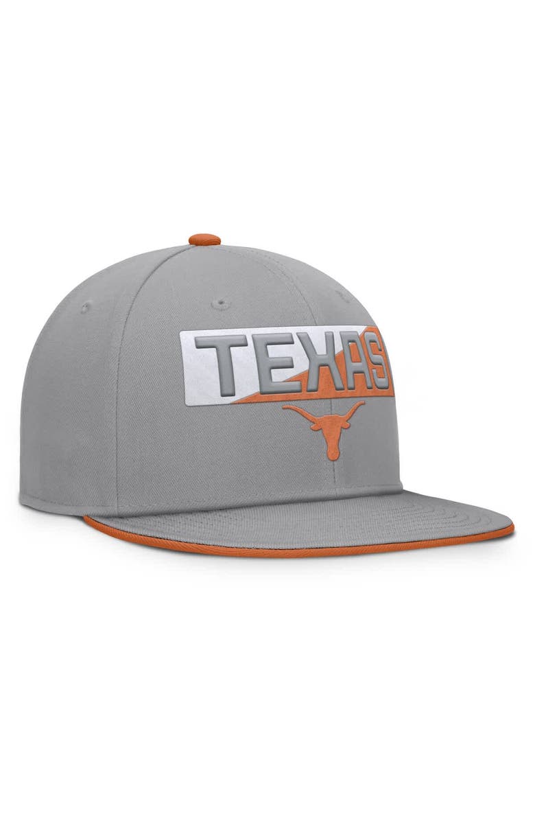 FANATICS Men's Fanatics Gray Texas Longhorns Duo Snapback Hat, Alternate, color, 