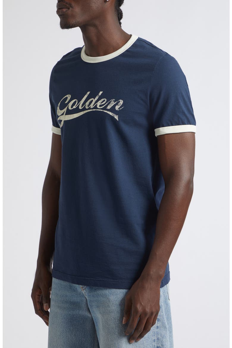 Journey Slim Fit Cotton Graphic T-Shirt, Alternate, color, BLUE/ HERITAGE WHITE