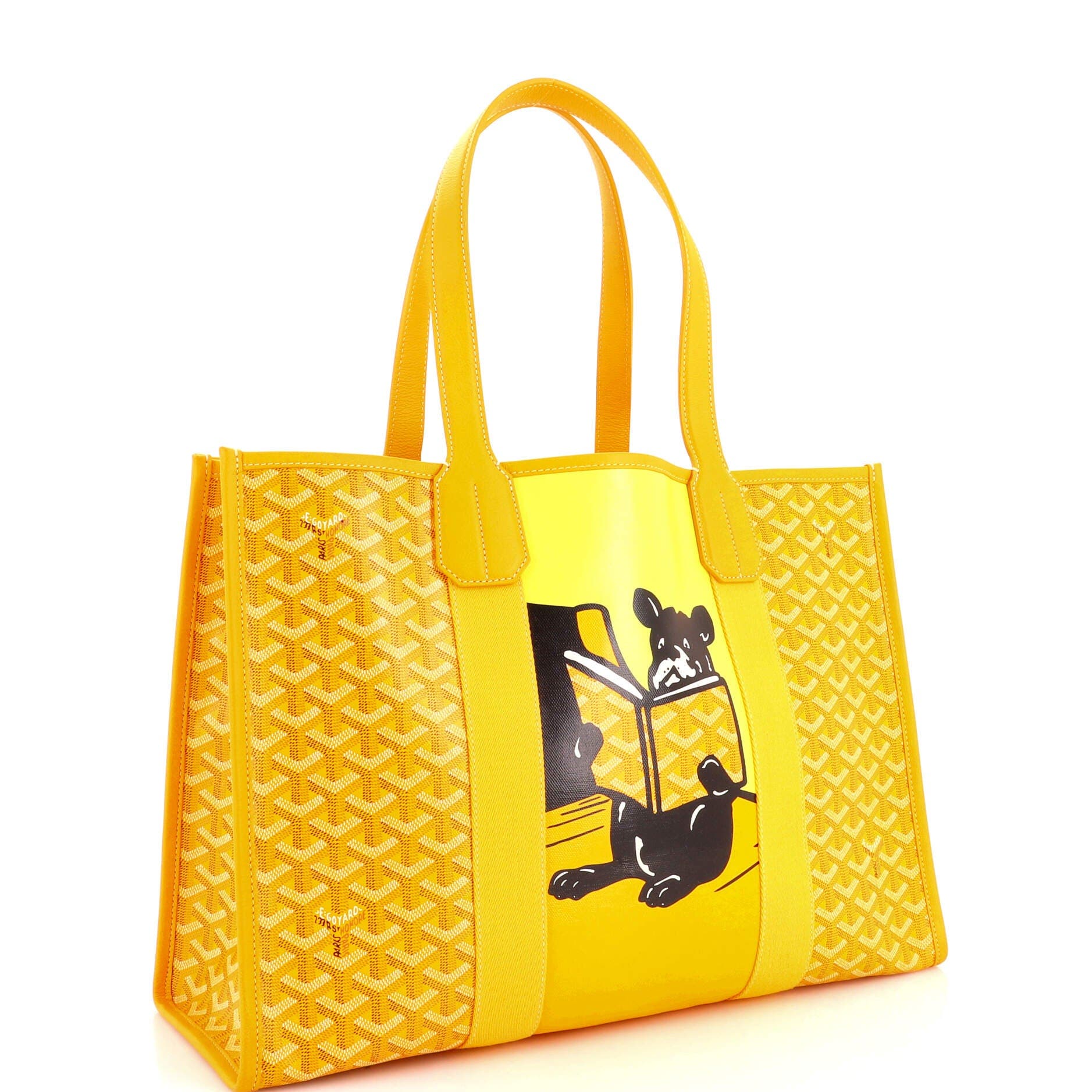 Villette Tote Printed Coated Canvas MM, Alternate, color, Yellow