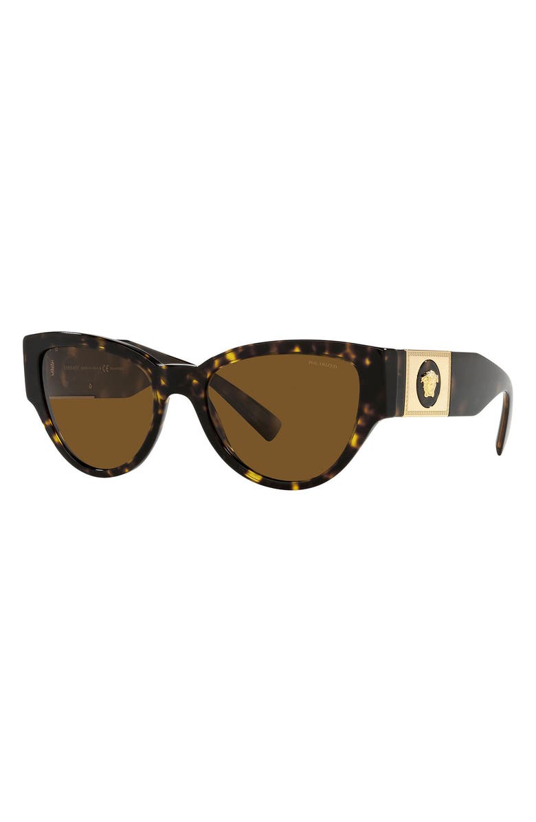 Versace 55mm Polarized Cat Eye Sunglasses, Alternate, color,