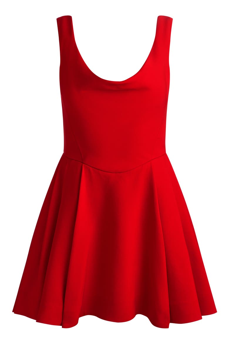 Estrella Draped Fit & Flare Minidress, Alternate, color, CHILI PEPPER