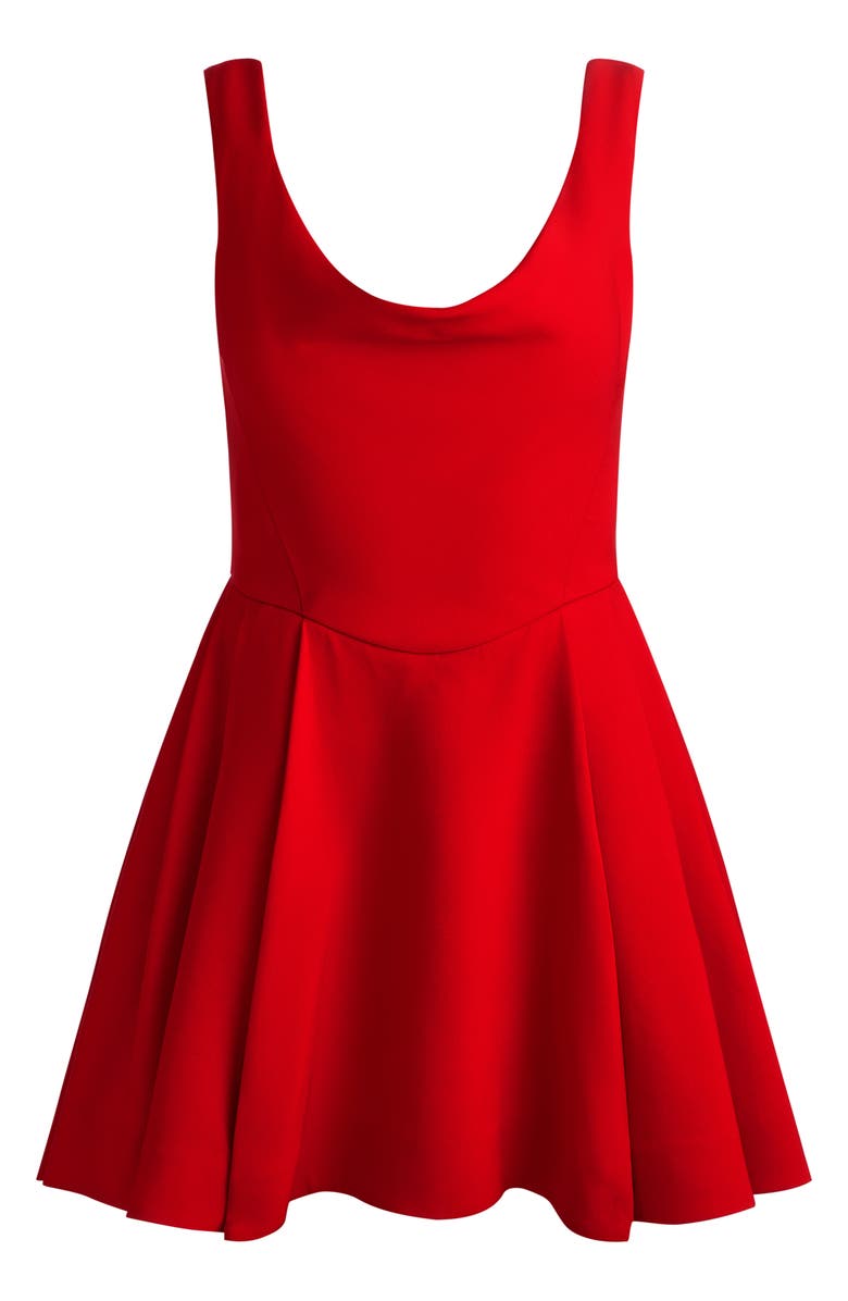 Alice + Olivia Estrella Draped Fit & Flare Minidress, Alternate, color, 