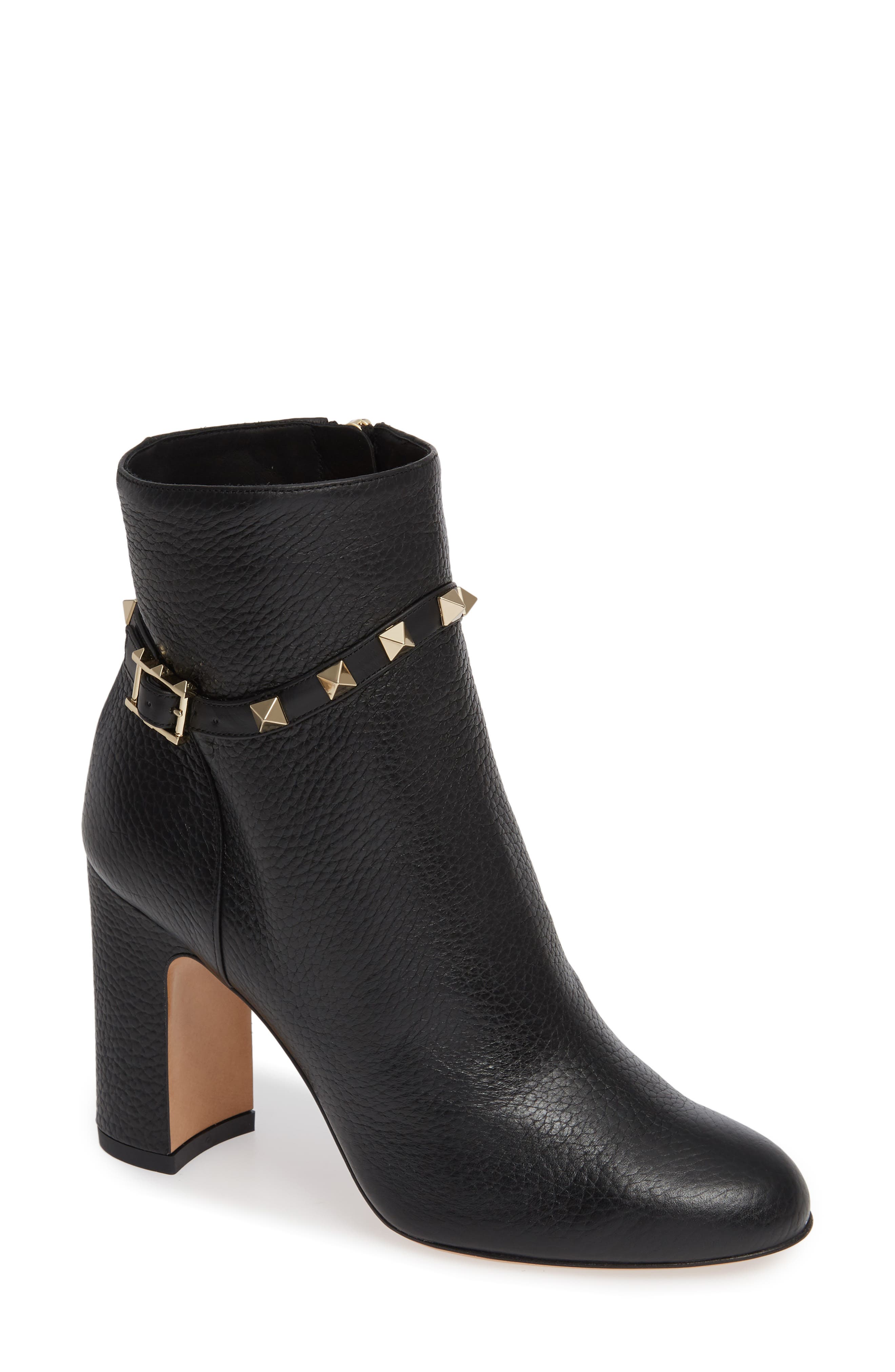 Valentino Garavani Rockstud Buckle Bootie, Main, color, 