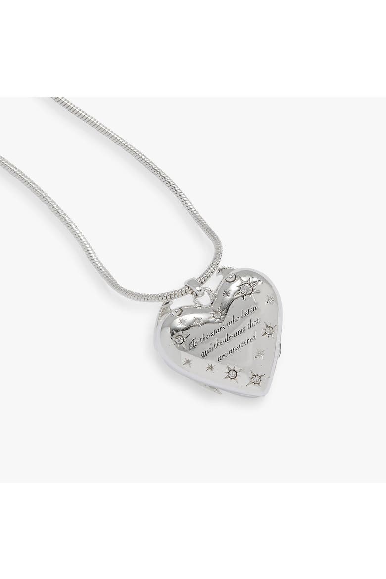 A Court of Thorns and Roses Velaris Heart Locket Necklace, Alternate, color, Silver