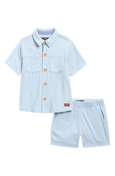 Kids' Co-Ord Button-Up Shirt & Shorts Set (Toddler)