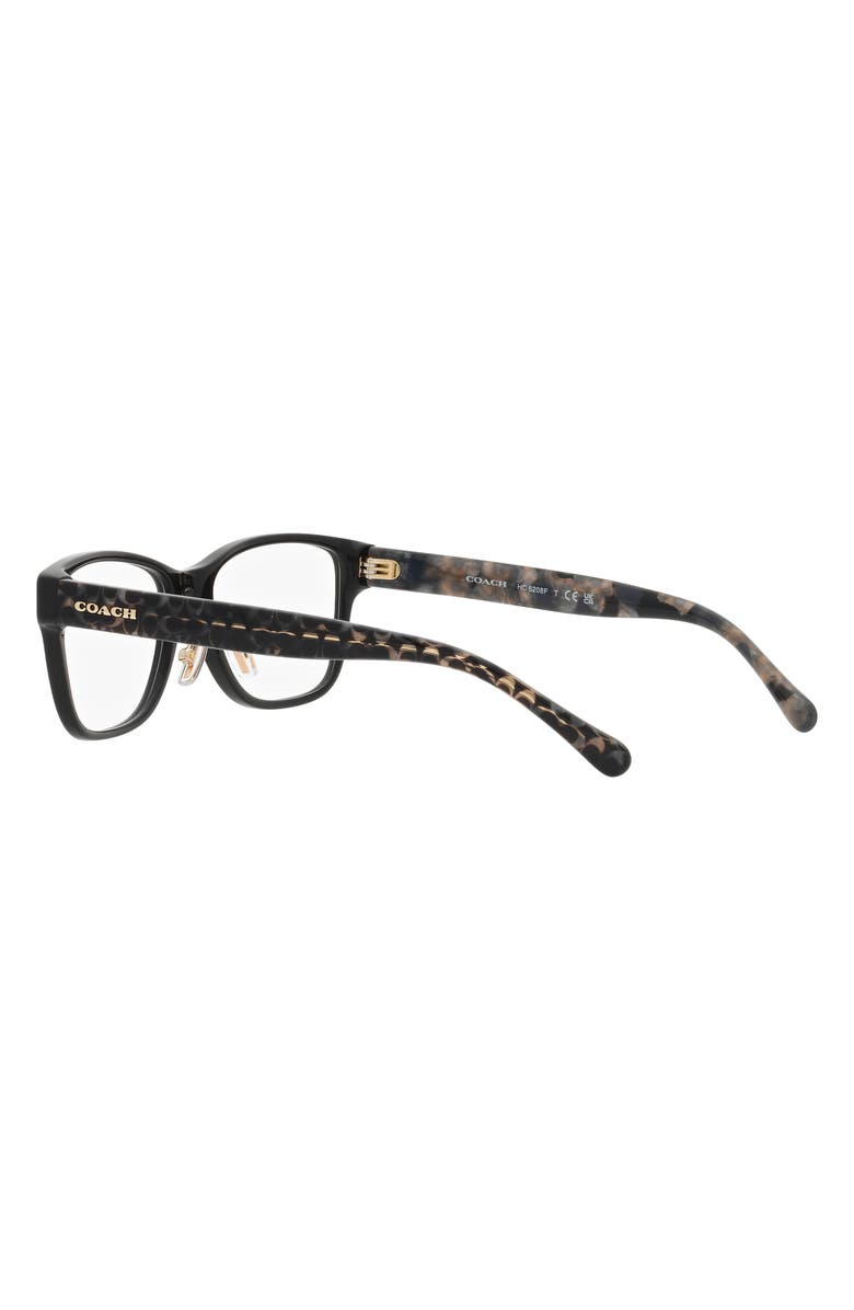 COACH 55mm Rectangular Optical Glasses, Alternate, color,