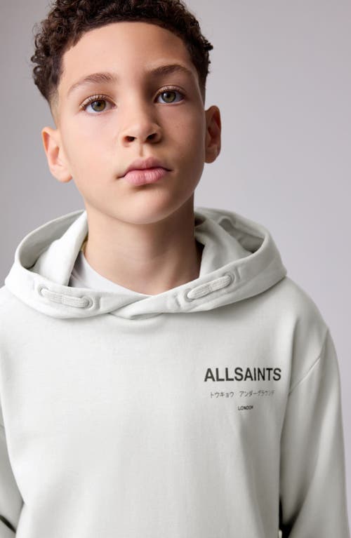 Smallsaints By Allsaints Kids' Oversize Underground Logo Cotton Hoodie In Gray