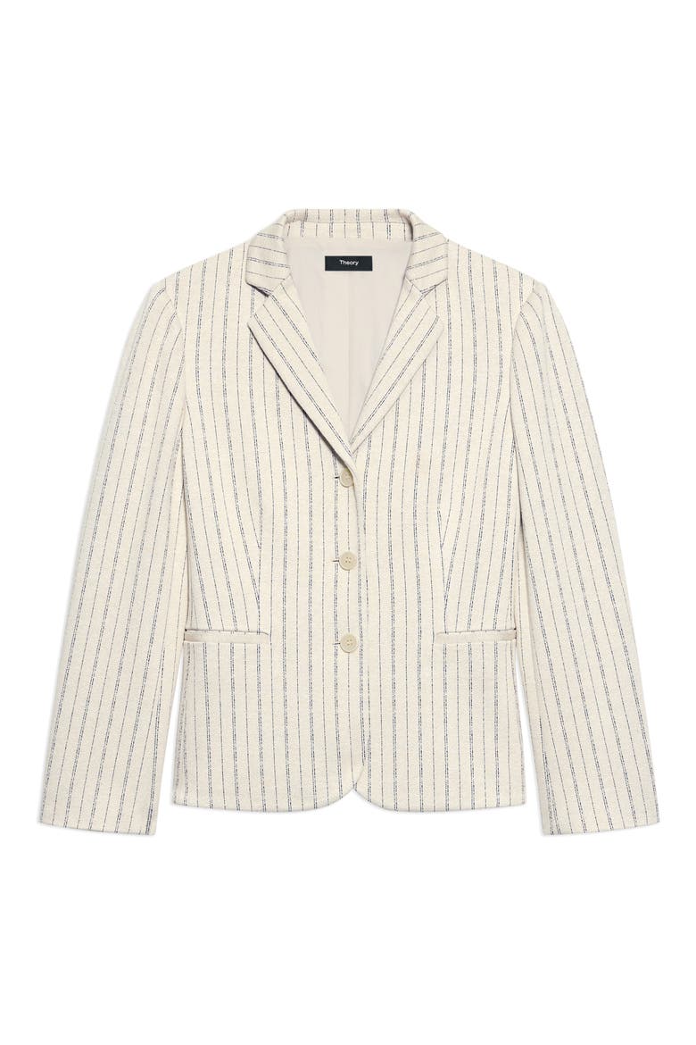 Stripe Single Breasted Blazer, Alternate, color, OAT MULTI - E61