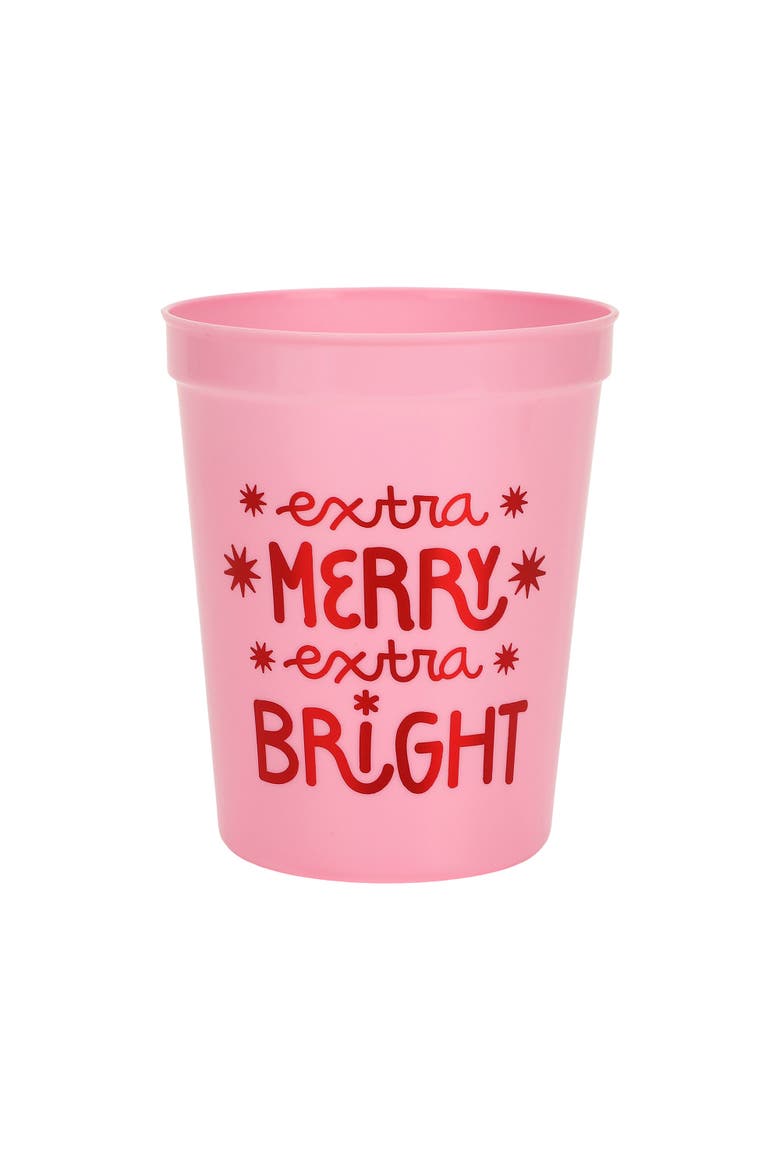 Bright Photo Boooks Stack PACKED PARTY Extra Merry Extra Bright Holiday Reusable Cup Stack 8ct ...