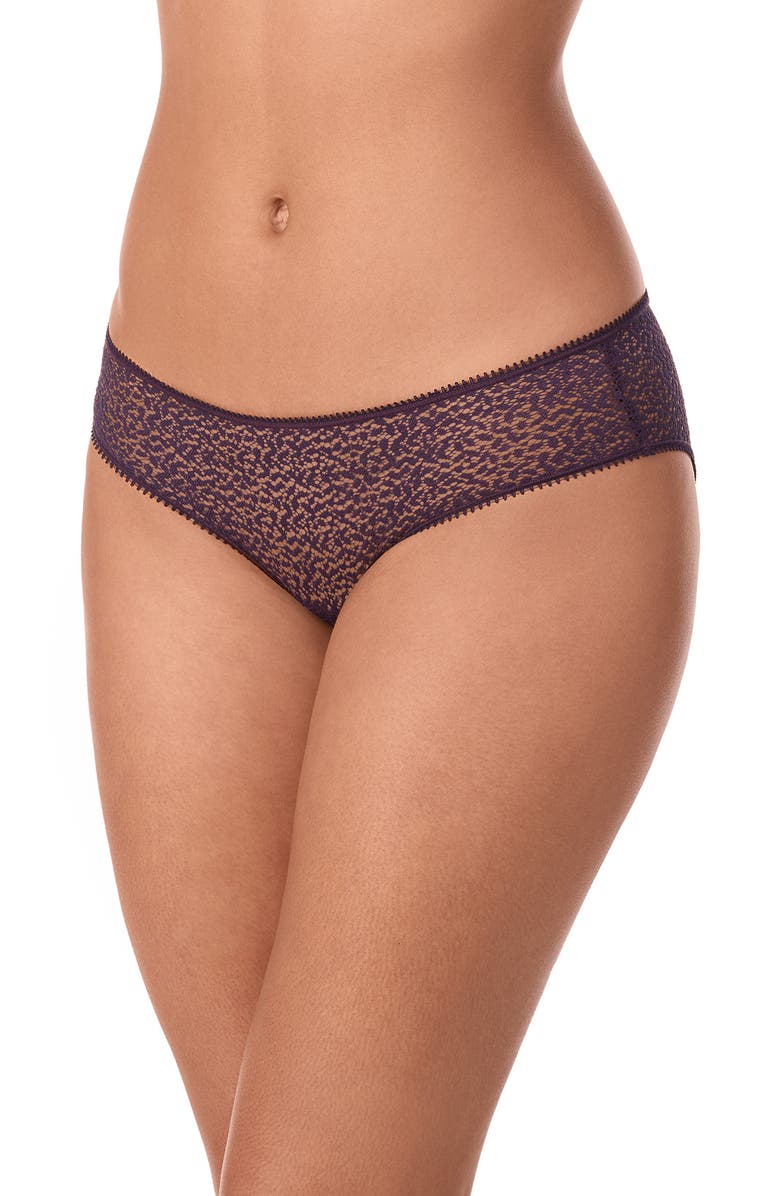 DKNY Modern Lace Hipster Panties, Main, color, Nightshade