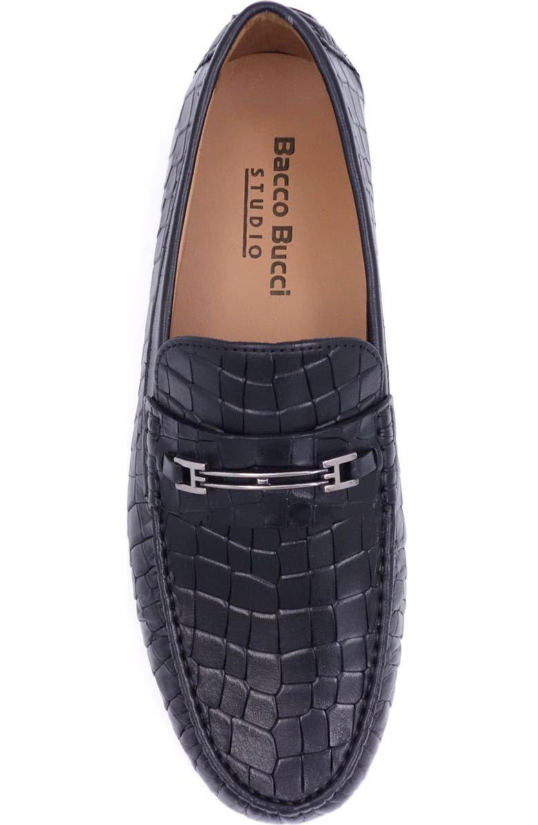 Bacco Bucci Calix Embossed Alligator Moccasin, Alternate, color,