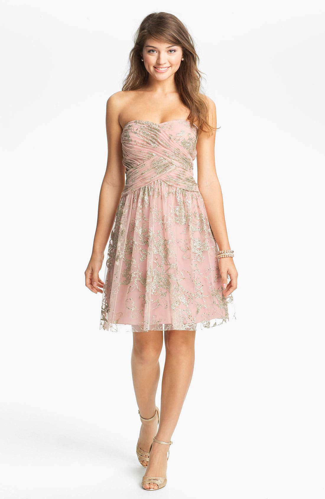 Hailey by Adrianna Papell Glitter Tulle Fit & Flare Dress (Women ...