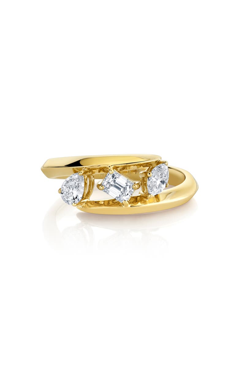 Michael M Montage Knife-Edge Bypass Ring, Alternate, color, Yellow Gold