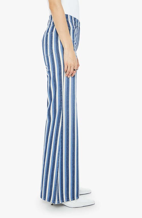 Mother The Patch Pocket Twister Sneak Flared Wide Leg Jeans In Multi