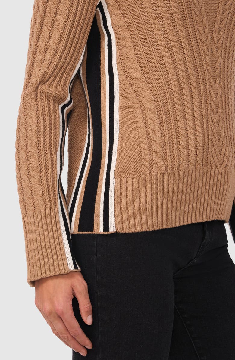 Halogen<sup>®</sup> Mixed Cable Mock Neck Sweater, Alternate, color, Amphora