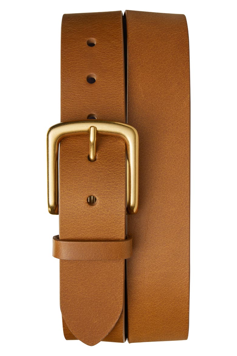 Essential Leather Belt, Alternate, color, TAN