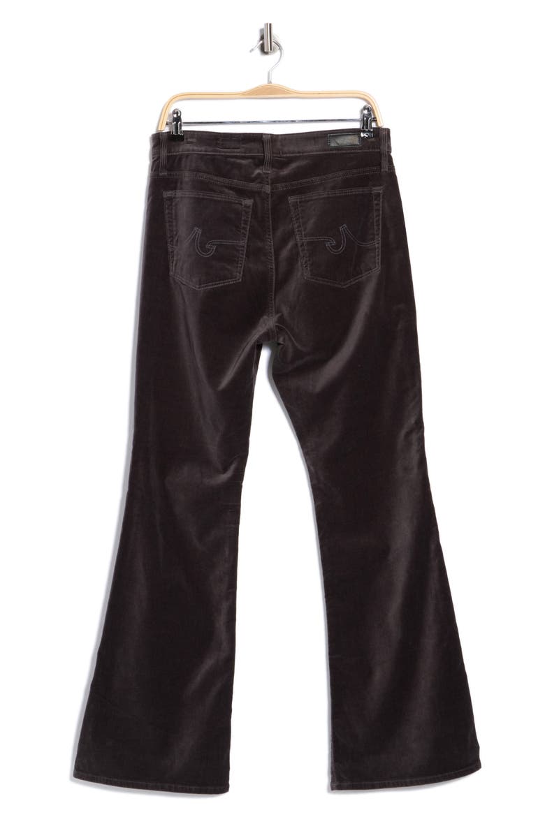 Farrah Velvet Bootcut Pants, Alternate, color, CHARCOAL BLACK