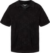 John Varvatos Corso Organic Cotton Diamond Crochet Polo