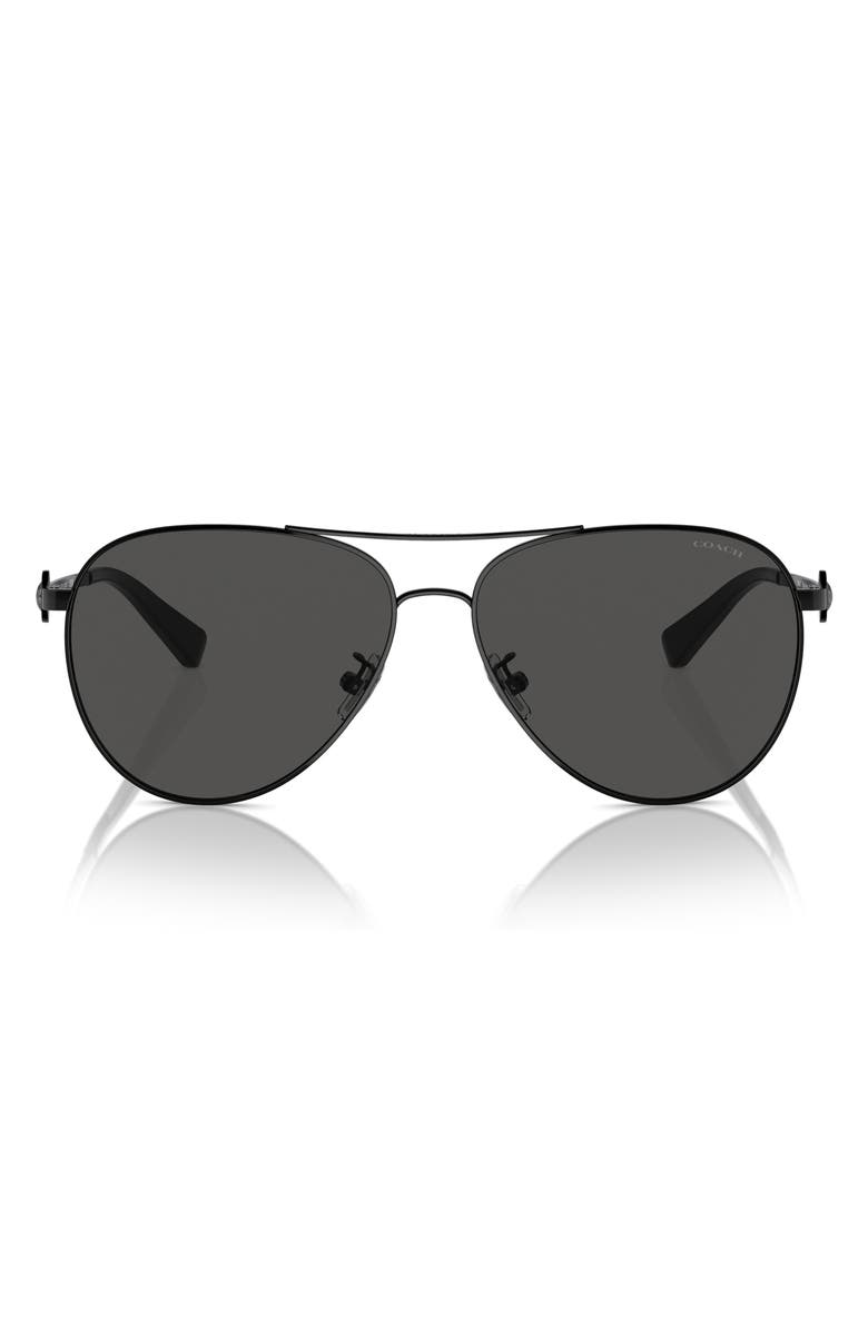 COACH 58mm Aviator Sunglasses, Main, color, 