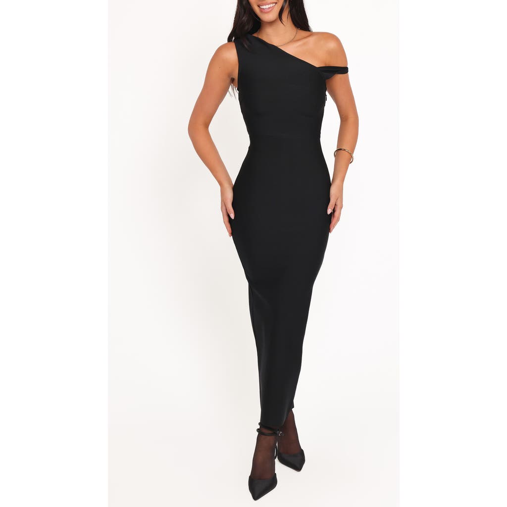 Petal And Pup Petal & Pup Hudson One-shoulder Body-con Dress In Black