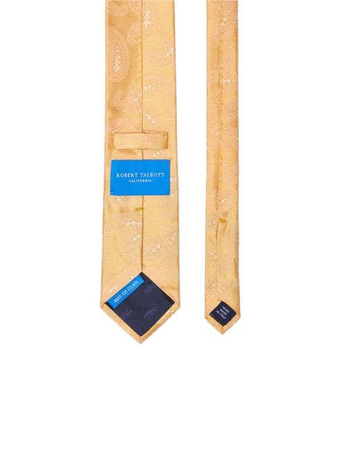 Robert Talbot Robert Paisley Twill Best Of Class Necktie In Yellow